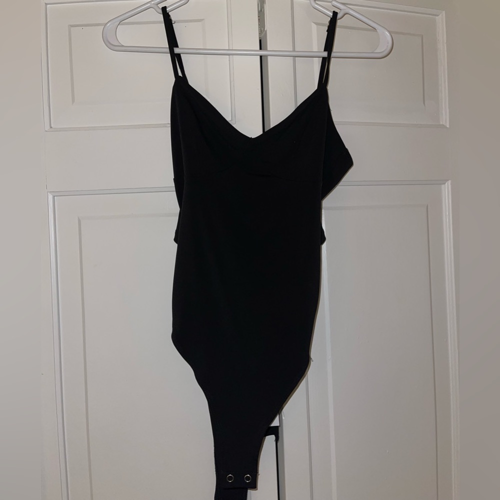 Forever 21 Black Back Tie Bodysuit